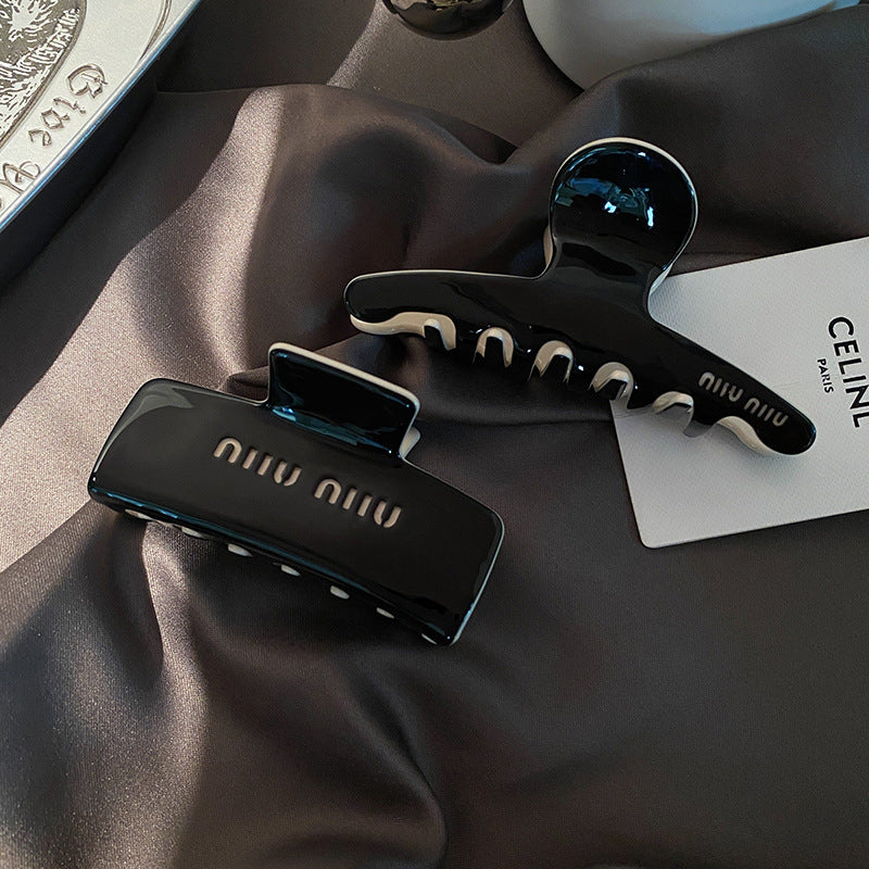 Miu Miu Black White Hair Claw